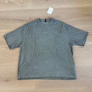 Underwater Oversized Tee Seam Detail Size S Gray